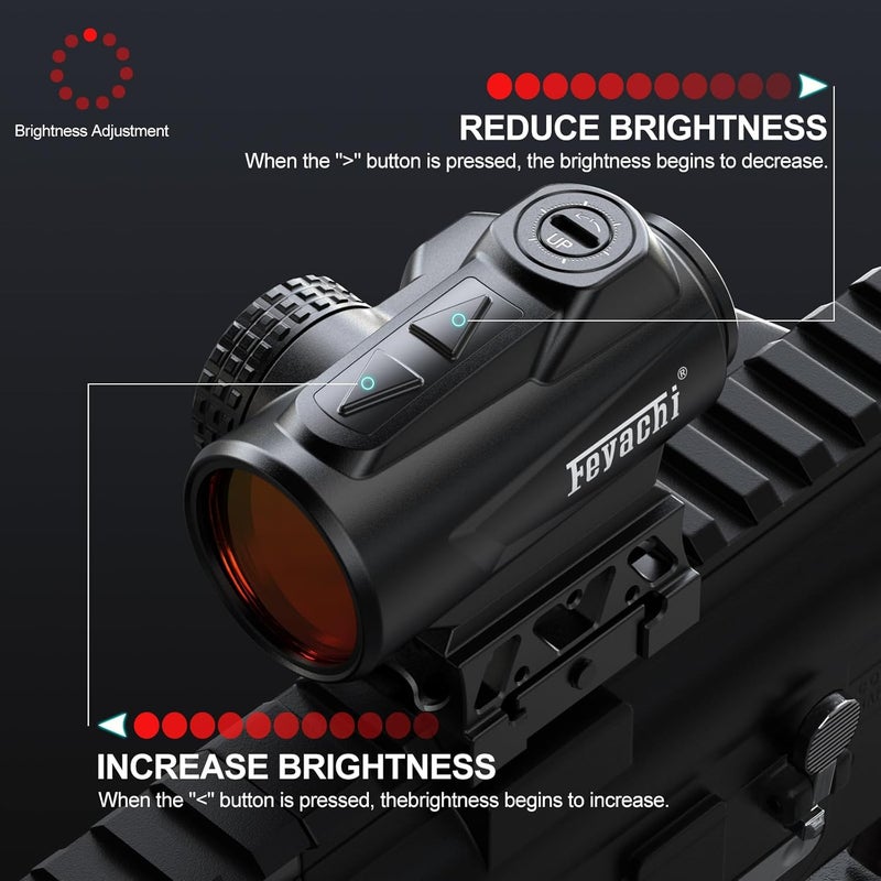 Feyachi V90 2 MOA نقطة حمراء رؤية نقطة حمراء مقاومة للماء بندقية 1 × 25 مم - Image 2